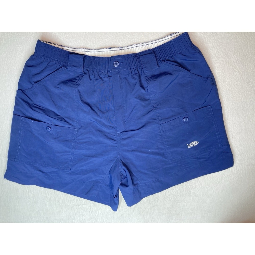 Aftco Men's Size 40 Tactical Fishing Shorts Blue Nylon Cargo Utility Outdoor